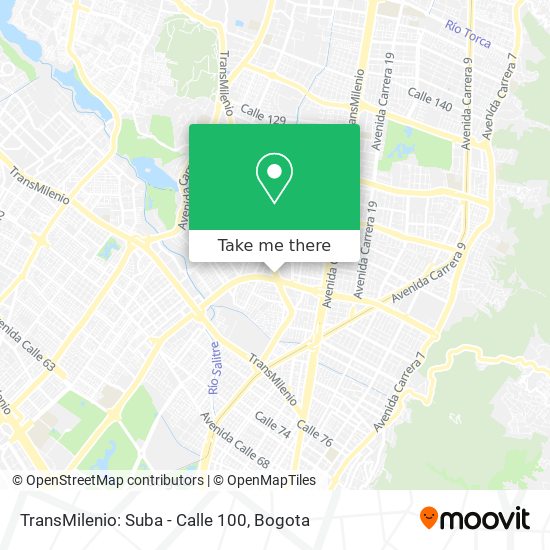 TransMilenio: Suba - Calle 100 map