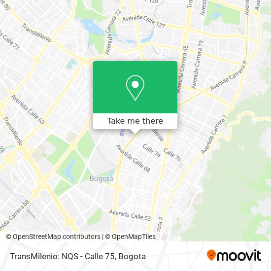 TransMilenio: NQS - Calle 75 map