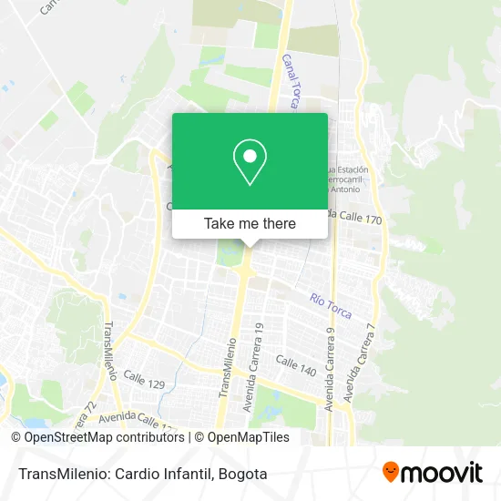 TransMilenio: Cardio Infantil map