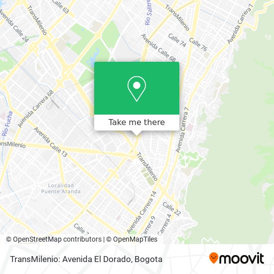 TransMilenio: Avenida El Dorado map