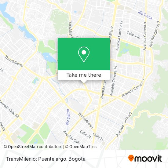 TransMilenio: Puentelargo map