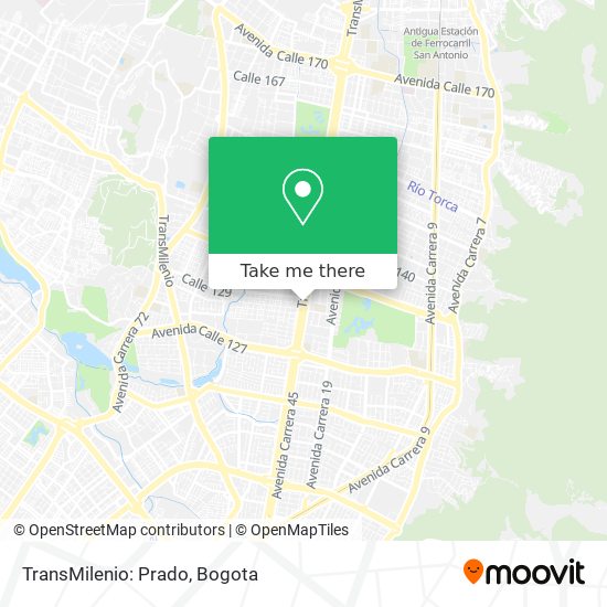 TransMilenio: Prado map
