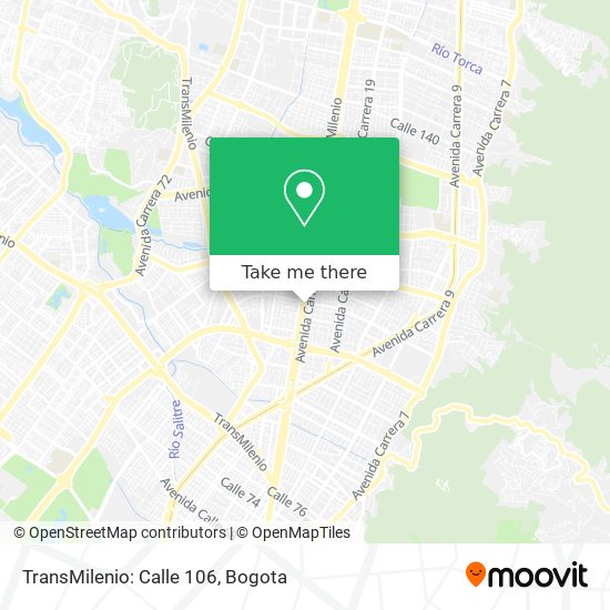 TransMilenio: Calle 106 map