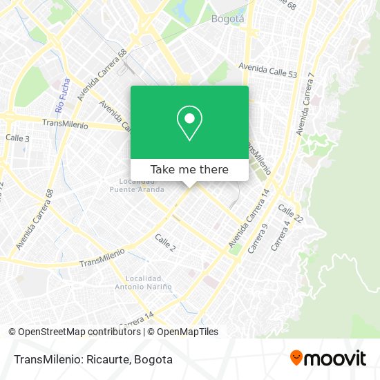 TransMilenio: Ricaurte map