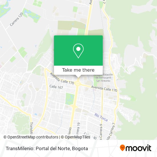 TransMilenio: Portal del Norte map