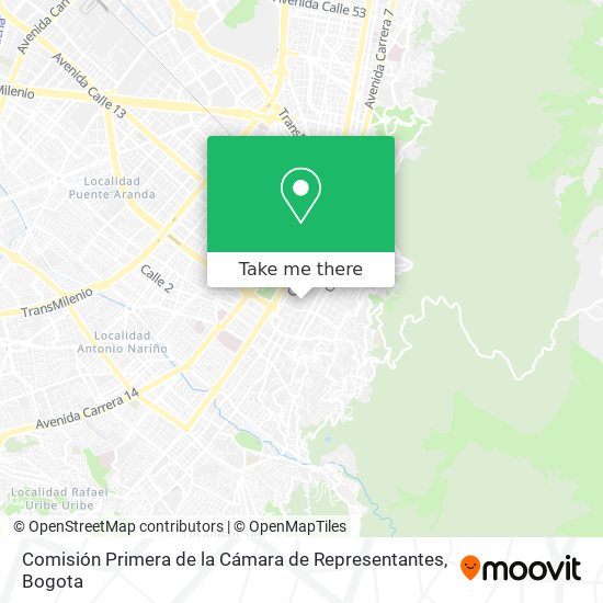 Comisión Primera de la Cámara de Representantes map