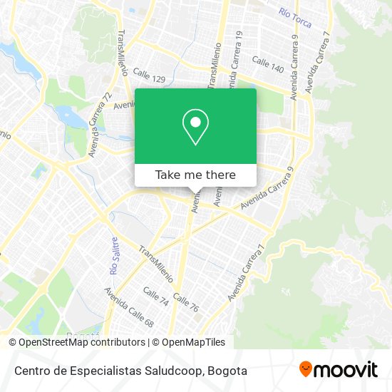 Centro de Especialistas Saludcoop map
