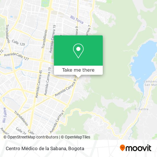 Centro Médico de la Sabana map