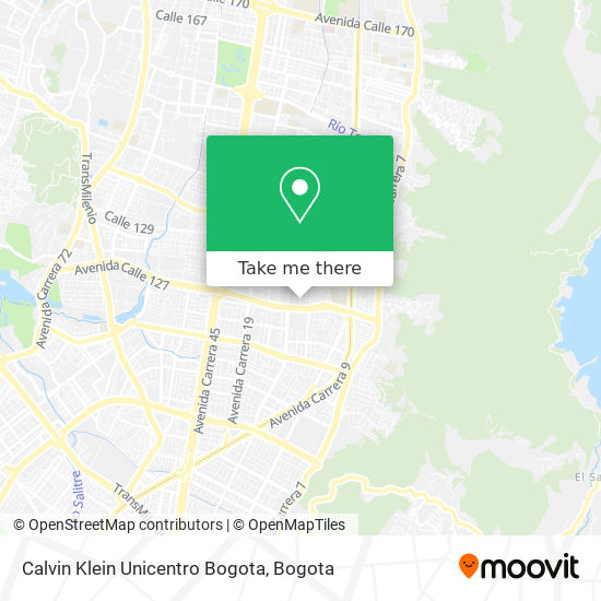 Calvin Klein Unicentro Bogota map