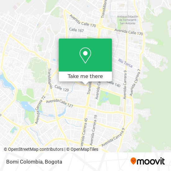 Mapa de Bomi Colombia