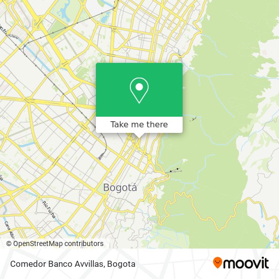 Comedor Banco Avvillas map