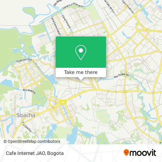 Mapa de Cafe Internet JAO