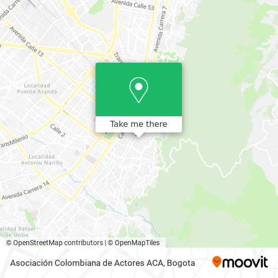 Asociación Colombiana de Actores ACA map