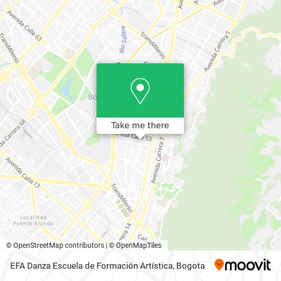 Mapa de EFA Danza Escuela de Formación Artística