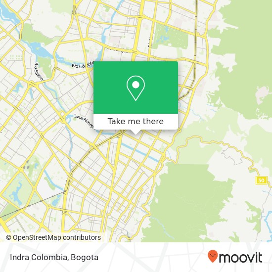 Indra Colombia map