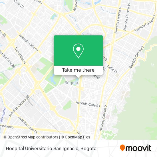 Hospital Universitario San Ignacio map
