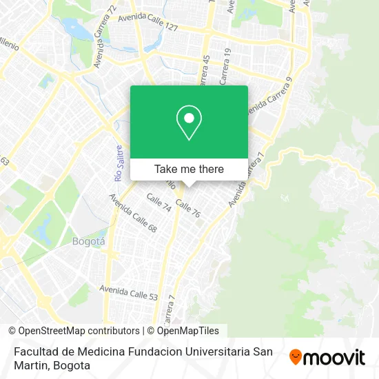 Facultad de Medicina Fundacion Universitaria San Martin map
