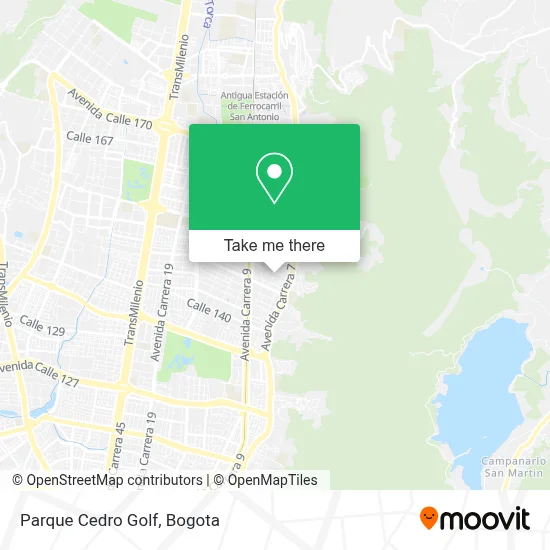 Parque Cedro Golf map