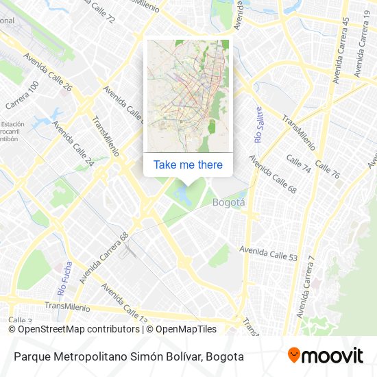 Parque Metropolitano Simón Bolívar map