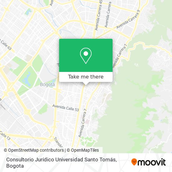 Consultorio Jurídico Universidad Santo Tomás map