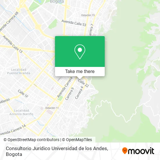 Mapa de Consultorio Jurídico Universidad de los Andes