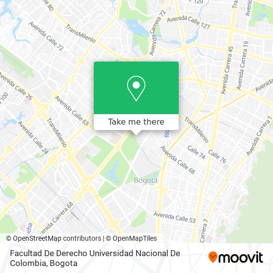 Facultad De Derecho Universidad Nacional De Colombia map