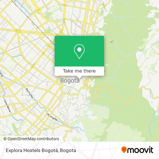 Explora Hostels Bogotá map