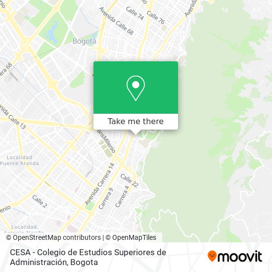 CESA - Colegio de Estudios Superiores de Administración map