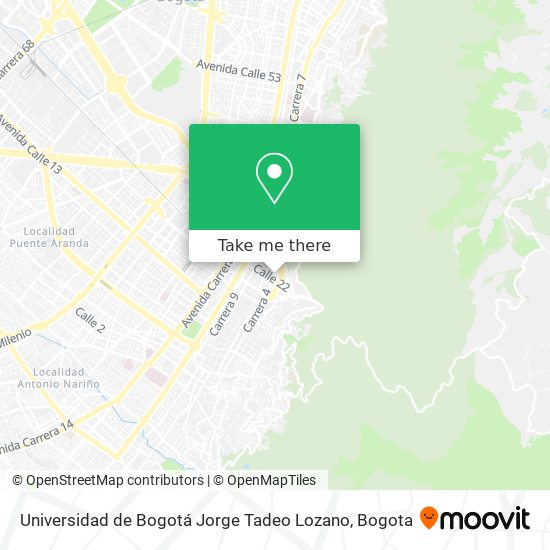 Universidad de Bogotá Jorge Tadeo Lozano map