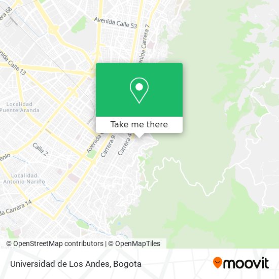 Universidad de Los Andes map