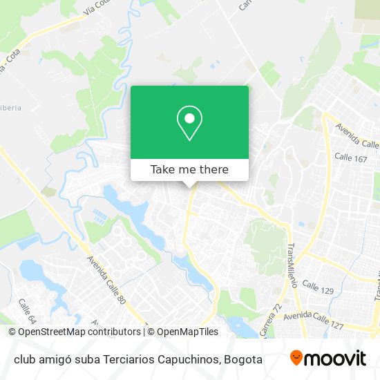 Mapa de club amigó suba Terciarios Capuchinos
