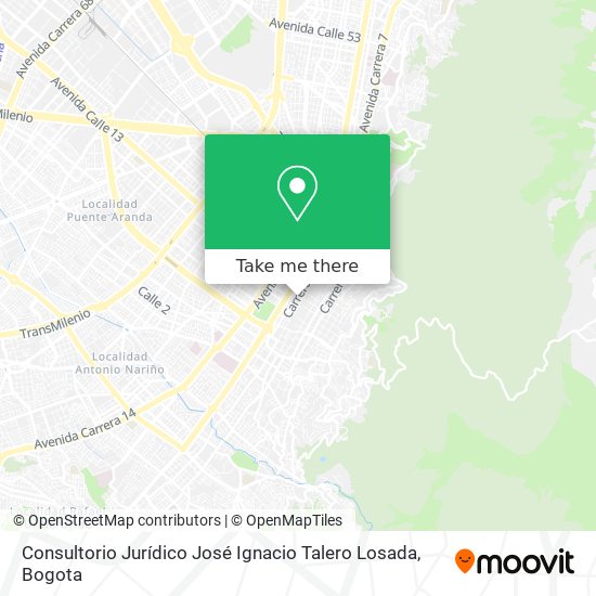 Mapa de Consultorio Jurídico  José Ignacio Talero Losada