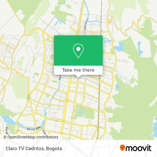 Claro TV  Cedritos map