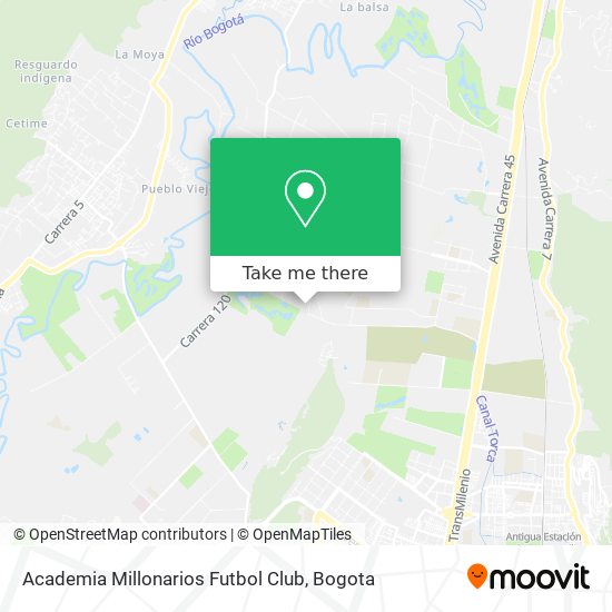 Academia Millonarios Futbol Club map