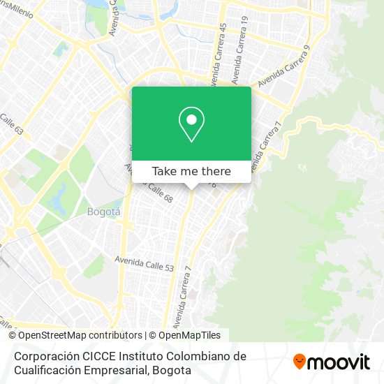 Corporación CICCE Instituto Colombiano de Cualificación Empresarial map