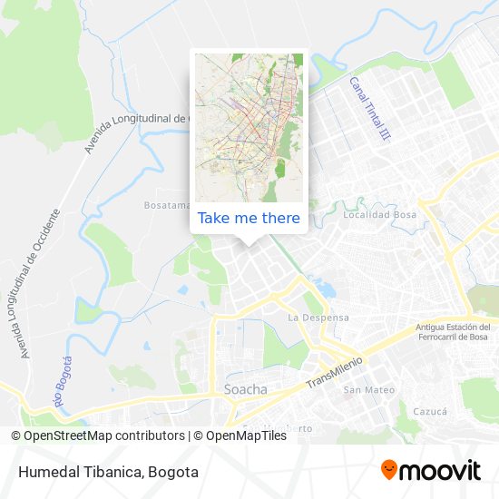 Humedal Tibanica map