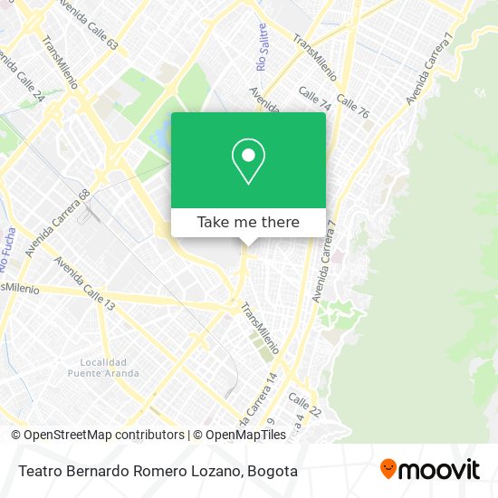 Mapa de Teatro Bernardo Romero Lozano