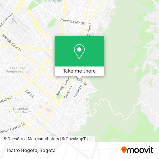 Teatro Bogota map