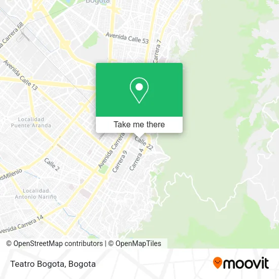 Teatro Bogota map