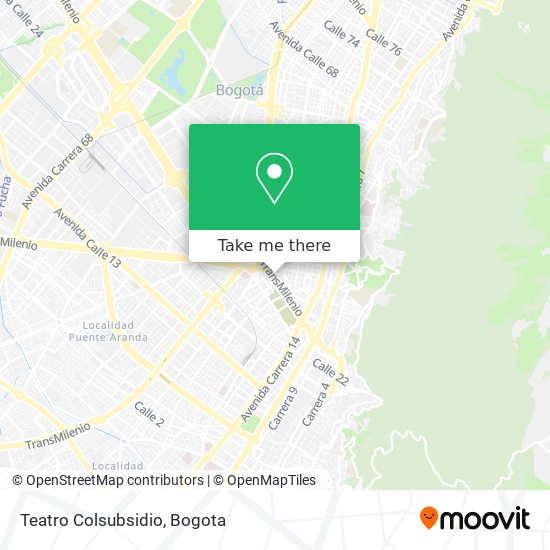 Teatro Colsubsidio map