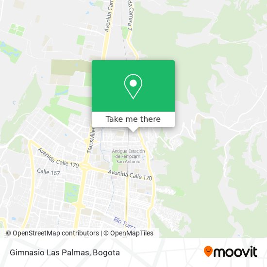 Gimnasio Las Palmas map
