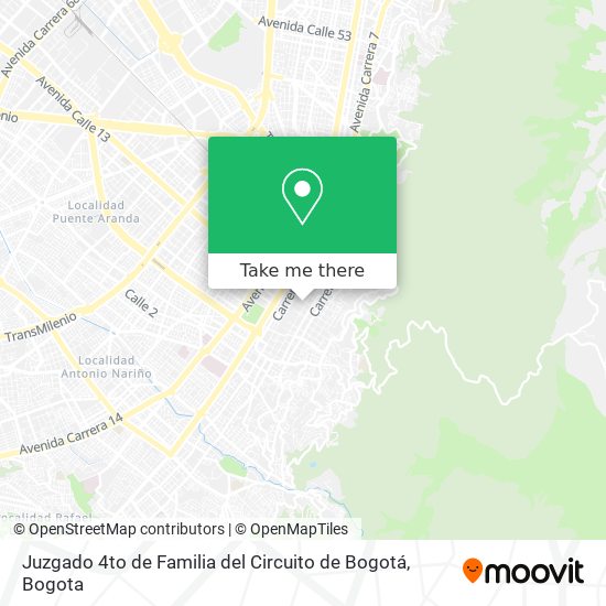 Juzgado 4to de Familia del Circuito de Bogotá map