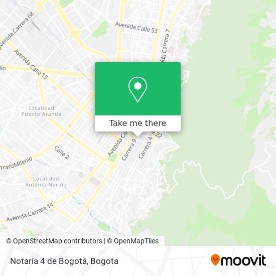 Notaría 4 de Bogotá map