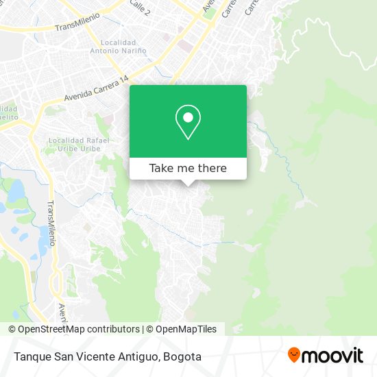 Mapa de Tanque San Vicente Antiguo