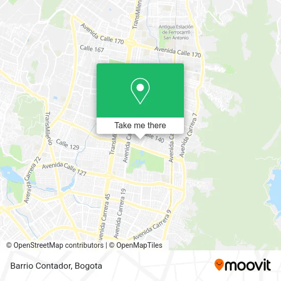 Barrio Contador map
