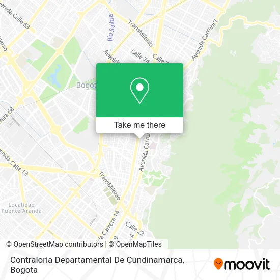 Contraloria Departamental De Cundinamarca map