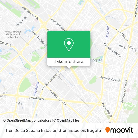 Tren De La Sabana Estación Gran Estacion map