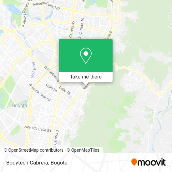 Bodytech Cabrera map