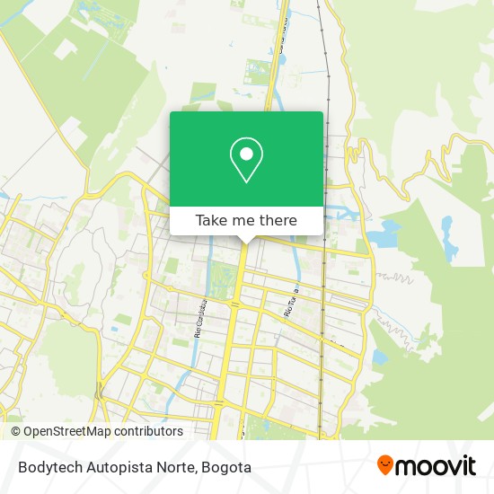Bodytech Autopista Norte map