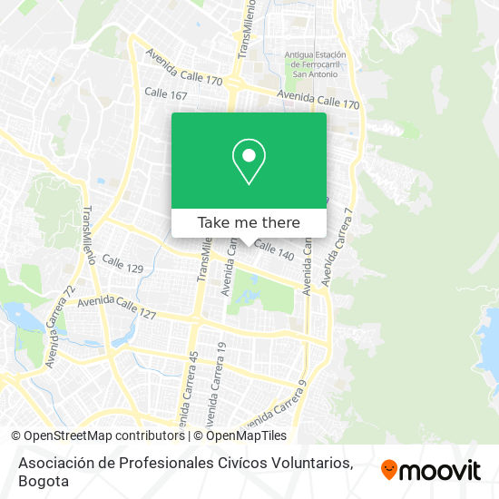 Asociación de Profesionales Civícos Voluntarios map